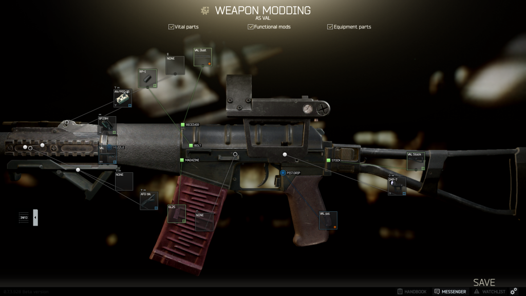 AS VAL mit Laserpointer und dem OPK-7