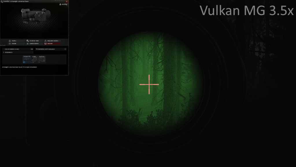 EFT Night Vision Vulkan Scope