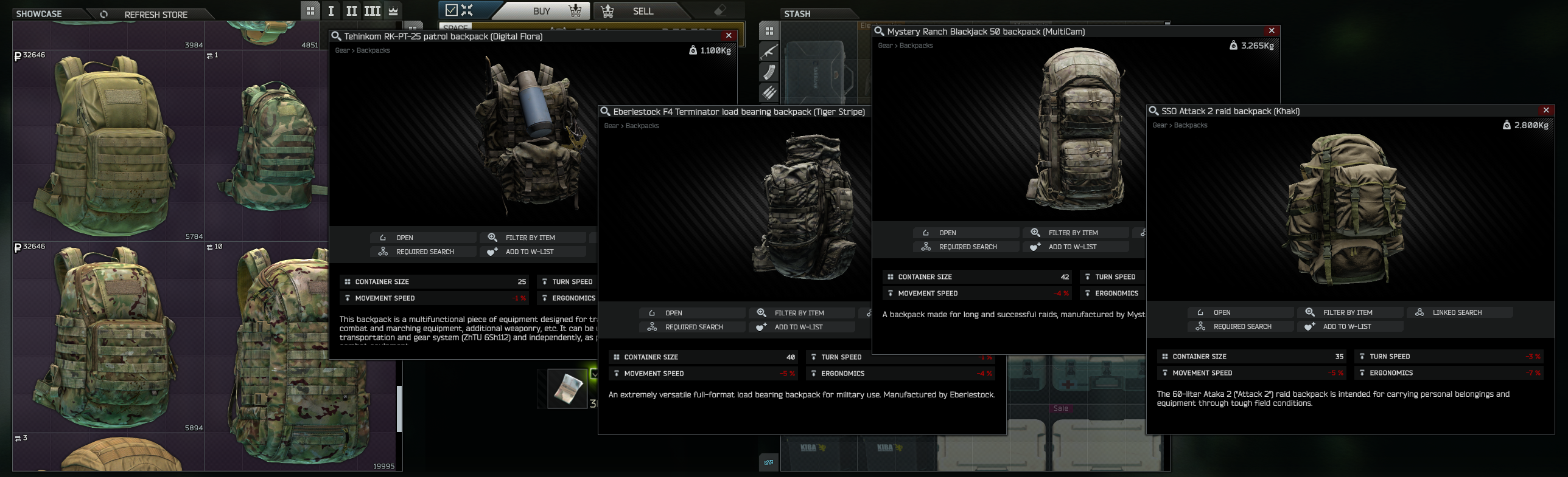 Header Escape From Tarkov Backpacks